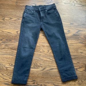 Gap girlfriend mid rise black denim jeans